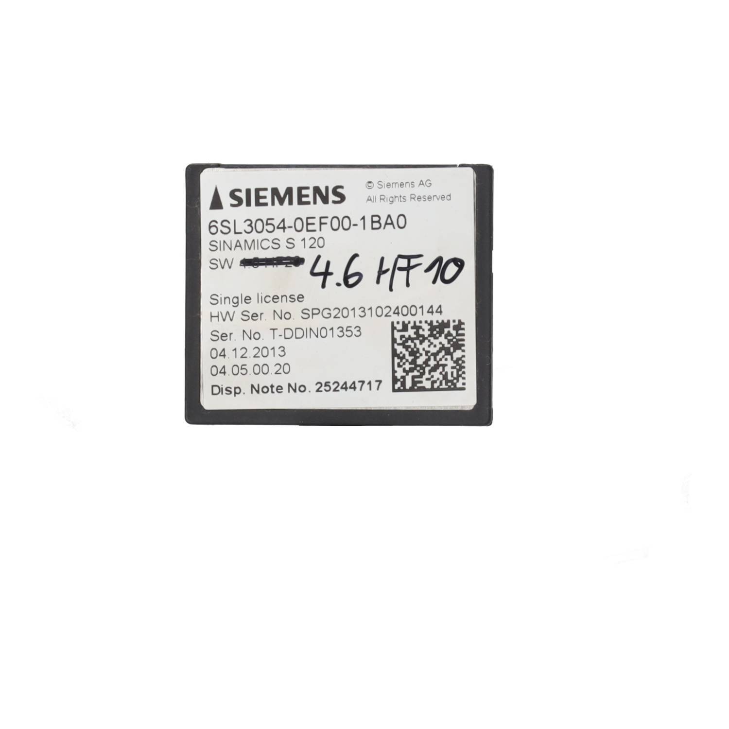 Siemens Sinamics S120 CompactFlash Card 6SL3054-0EF00-1BA0