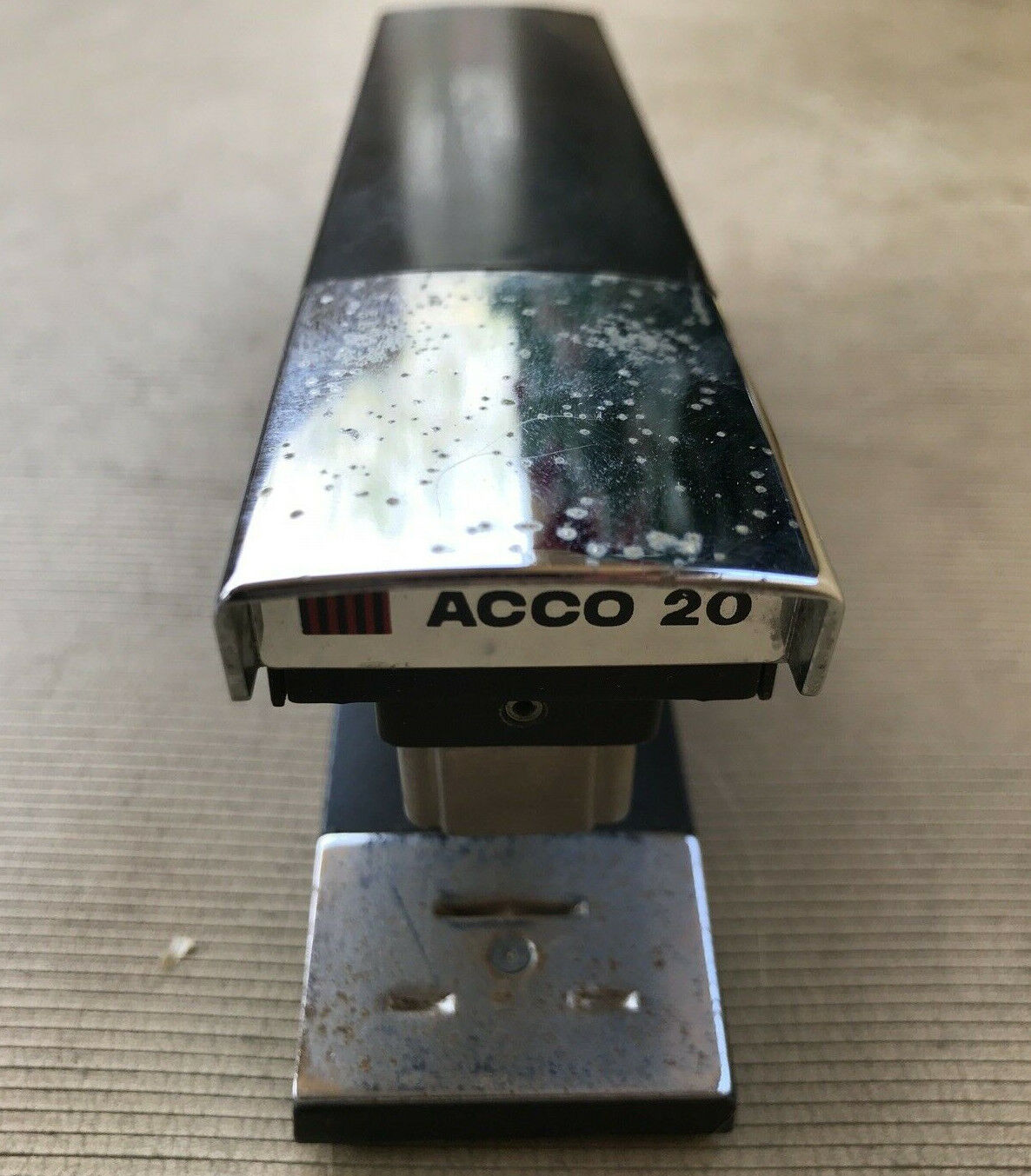 Vintage ACCO 20 Metal Stapler Heavy Duty Office Desk Top Standard No.1 Staples