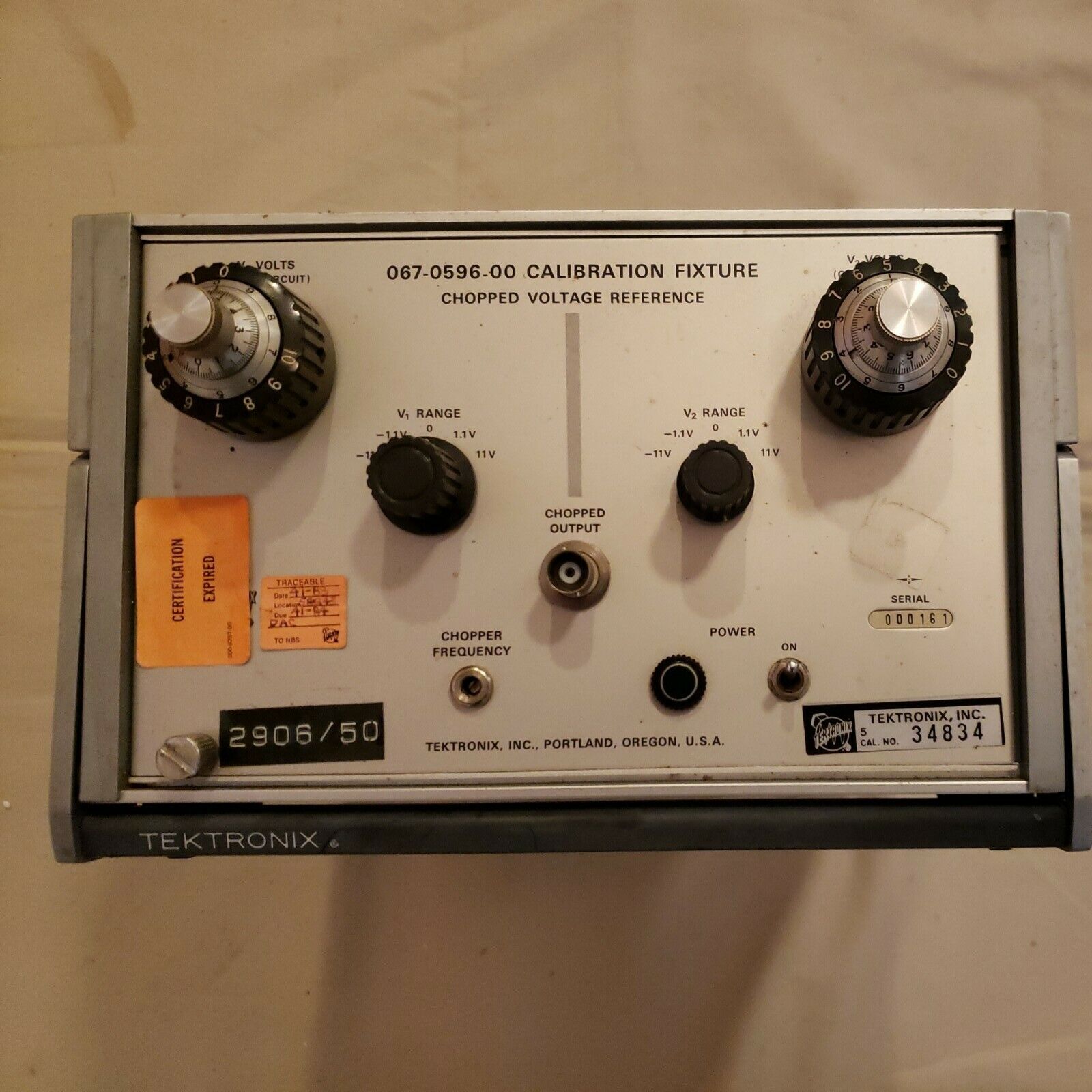 Vintage Tektronix Calibration Fixture Chopped Voltage Reference 