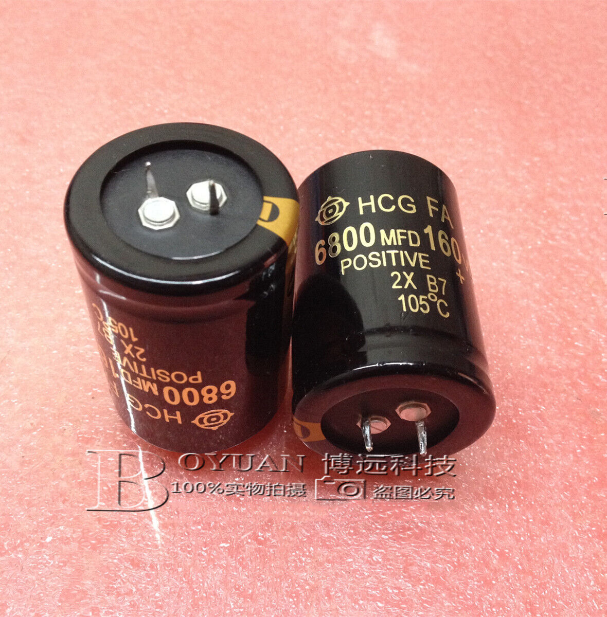 For 5pcs Hitachi HCG 160V 6800UF Electrolytic Capacitor 35*50