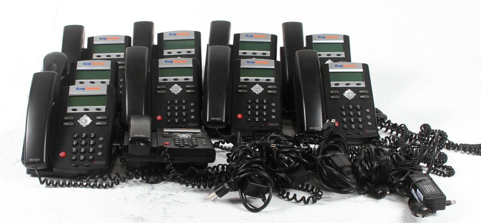 Lot of 10x Ring Central Polycom SoundPoint IP335 VoIP Phone; NTS 697433