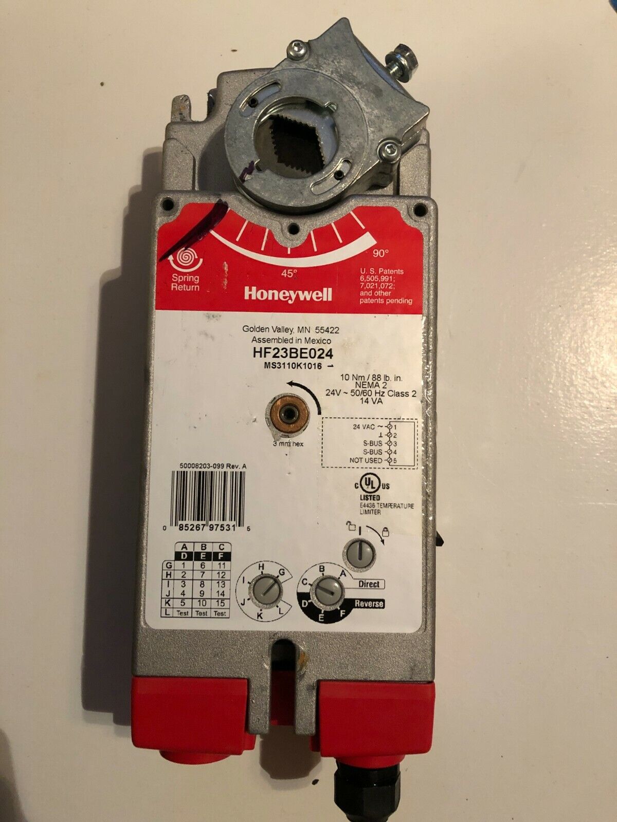 Honeywell HF23BE024   MS3110K1016  Actuator    Removed from new Carrier unit.