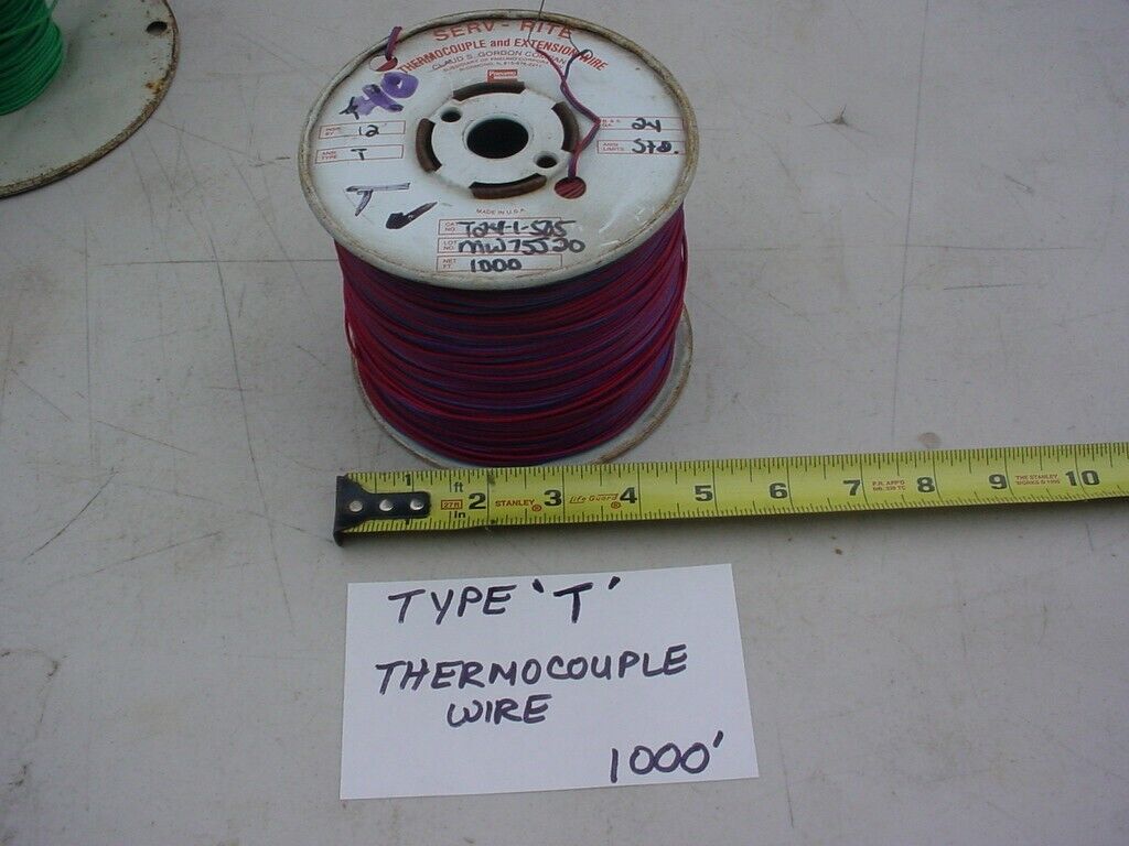 Type 'T' Thermocouple wire 1000' Serv-Rite # T24-1-505