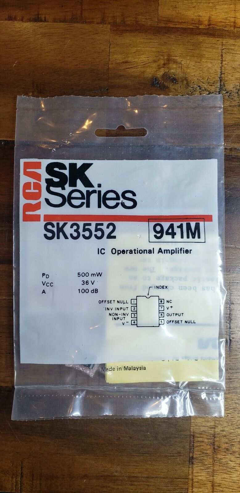 RCA SK Series SK3552 941M IC Operational Amplifier