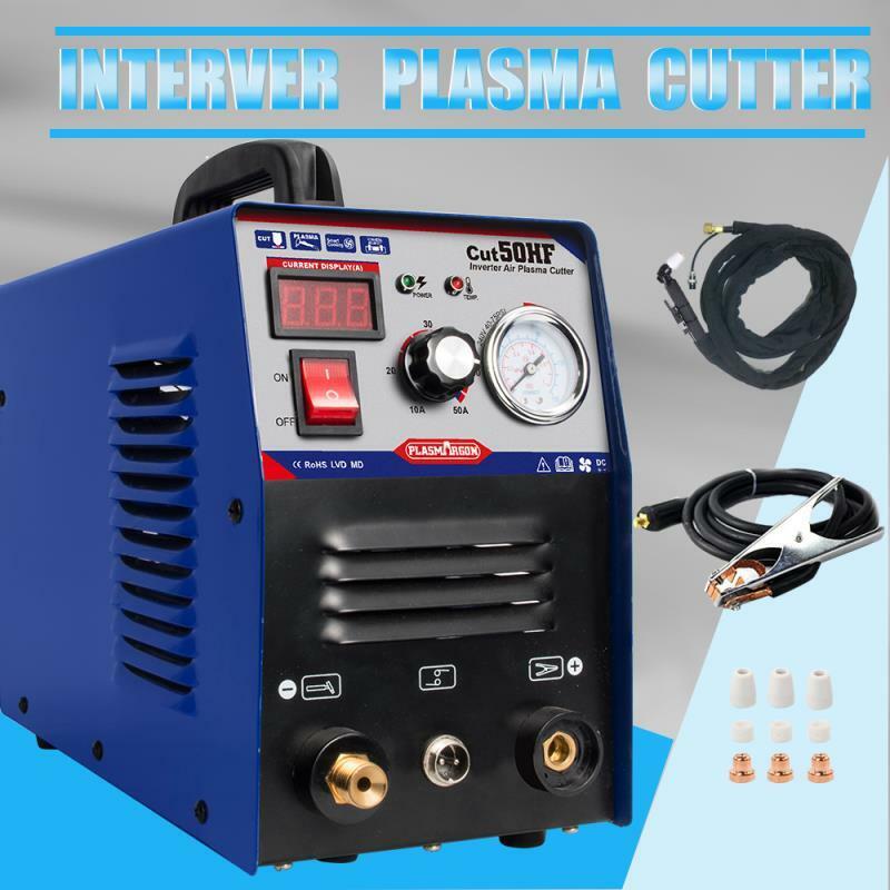 50Amp Air Plasma Cutter Machine Dual Voltage DC Inverter Cutting1-12mm Metal DIY