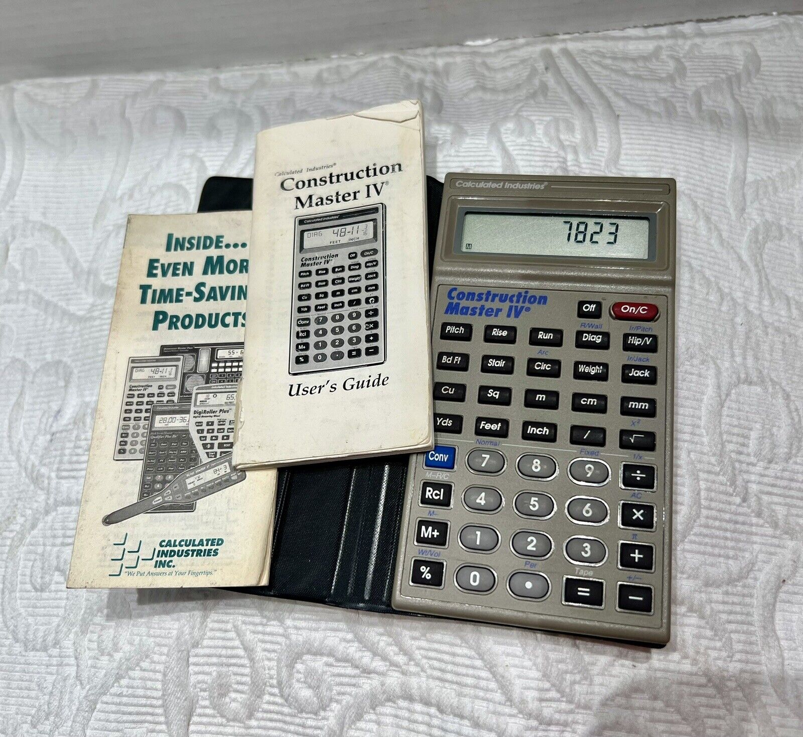 Vintage Construction Master IV Calculator Calculated Industries With Case