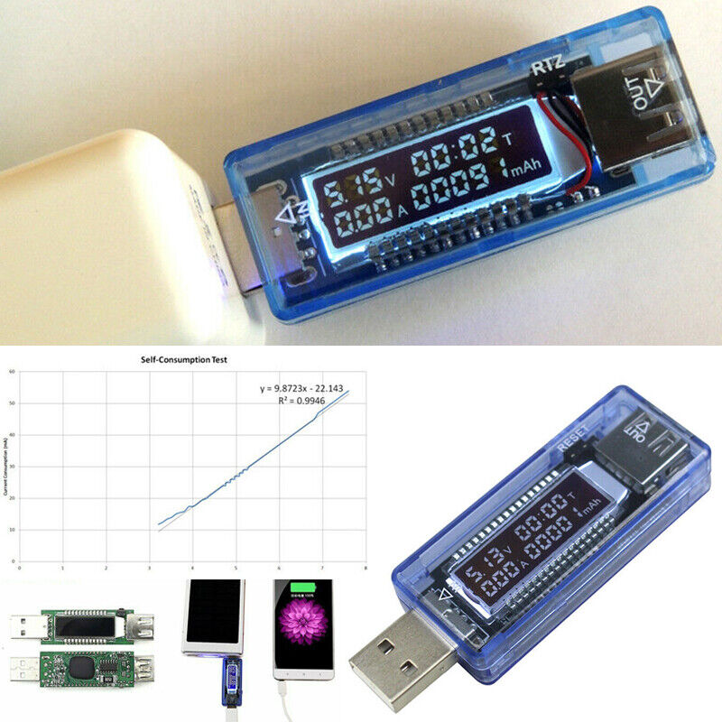 USB Charger Doctor Voltage Meter Ammeter Amp Volt Tester Power Detector Tester