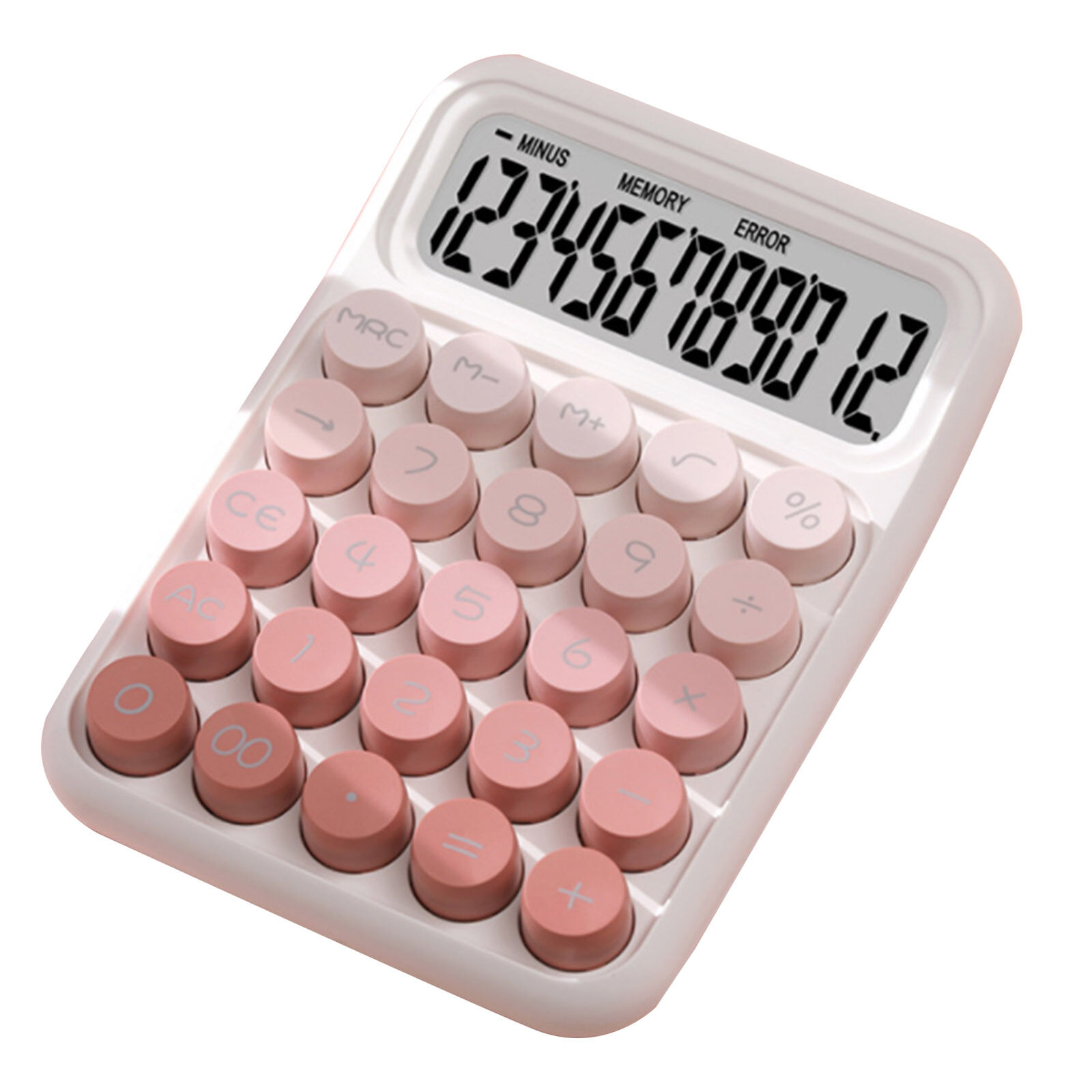 Extra Lcd Calculator Round Vintage Gradient Color Mechanical with Display