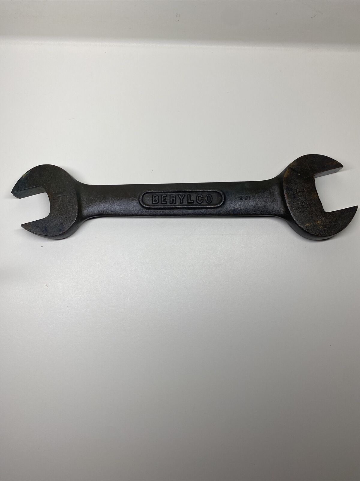Vintage BERYLCO W106 Non Spark Beryllium Open End Wrench Size 1” & 1 1/8”