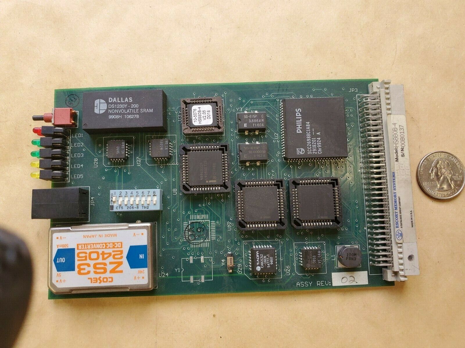 Datalogic 14-1085 Rev 1 board (Escort Memory Systems HS880B-4