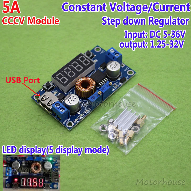 LED Lithium Battery Charger Module Constant Current Voltage DC-DC 5V 12V 24V 5A