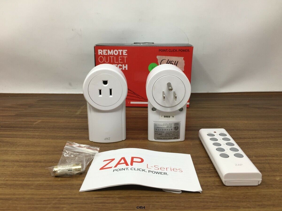 Pack of 2 ETEKCITY ZAP 3LX Remote Control Outlet Switches +WARRANTY