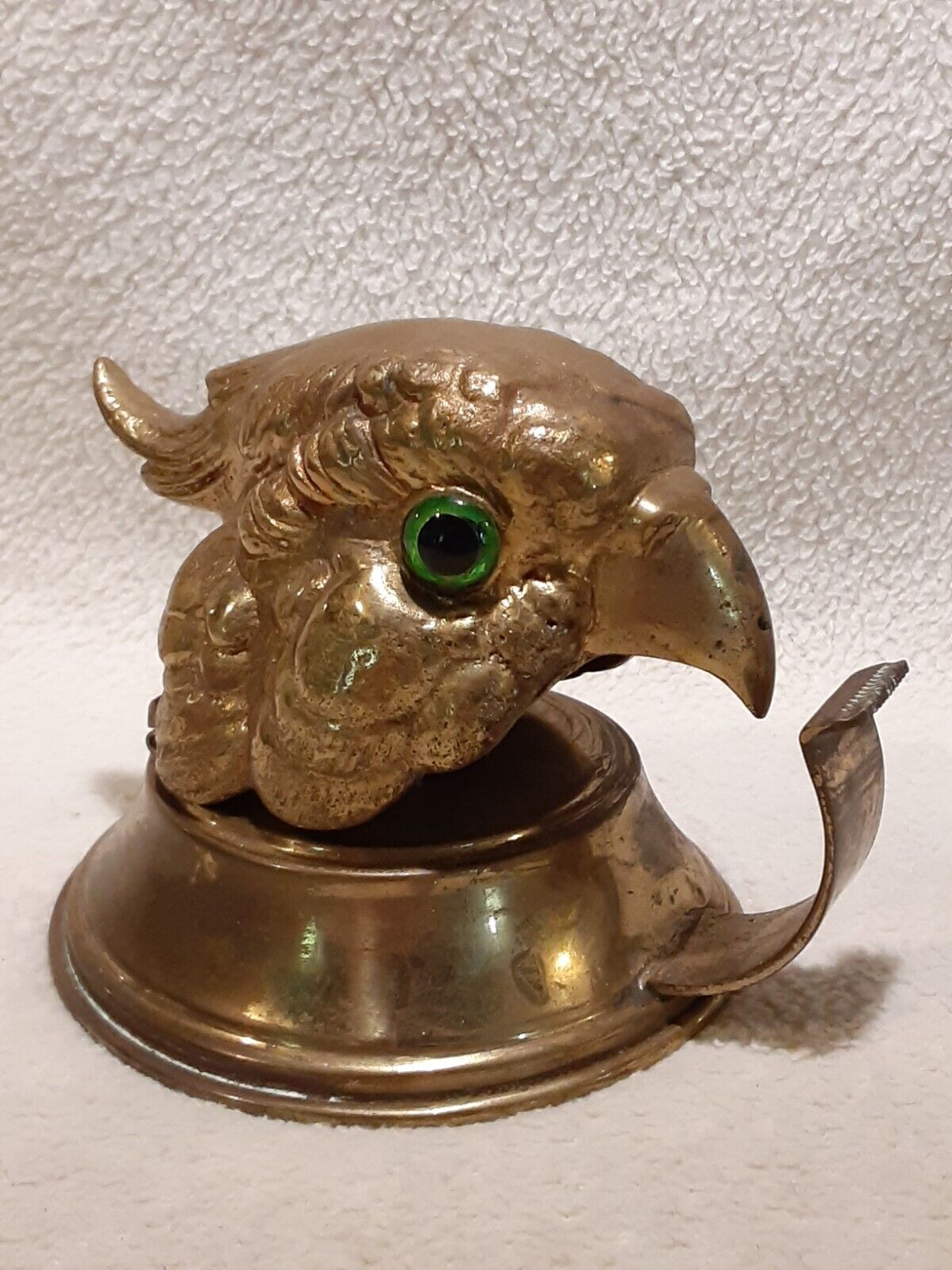 Vintage Brass Parrot Head Tape Dispenser