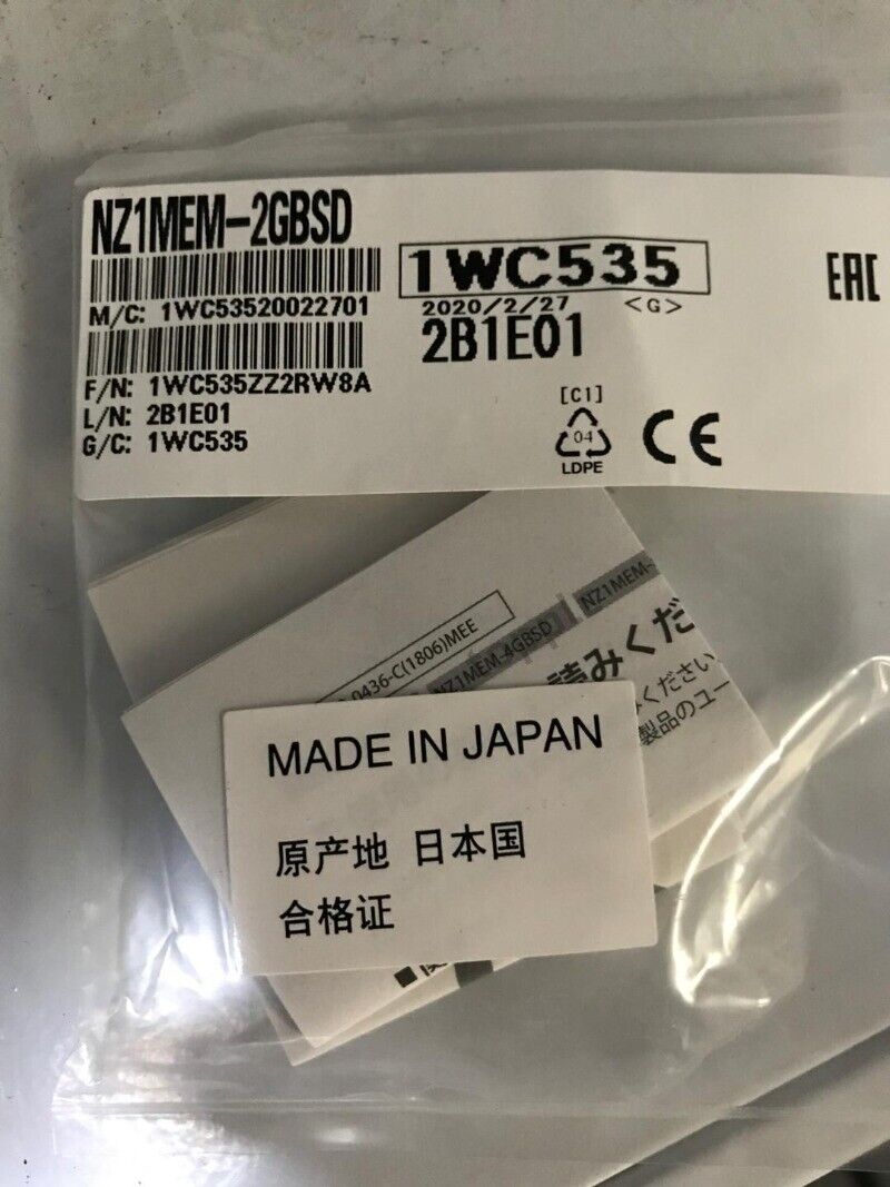 1pcs Mitsubishil NZ1MEM-2GBSD memory card New