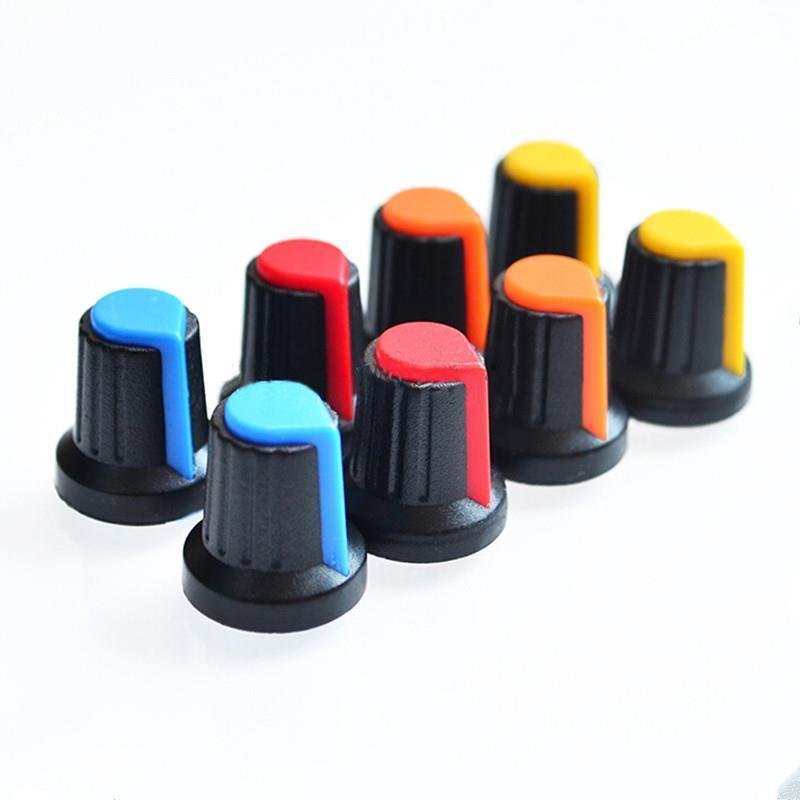 Useful  Hot 10PCS Face Plastic for Rotary Taper Potentiometer Hole 6mm Knob BL
