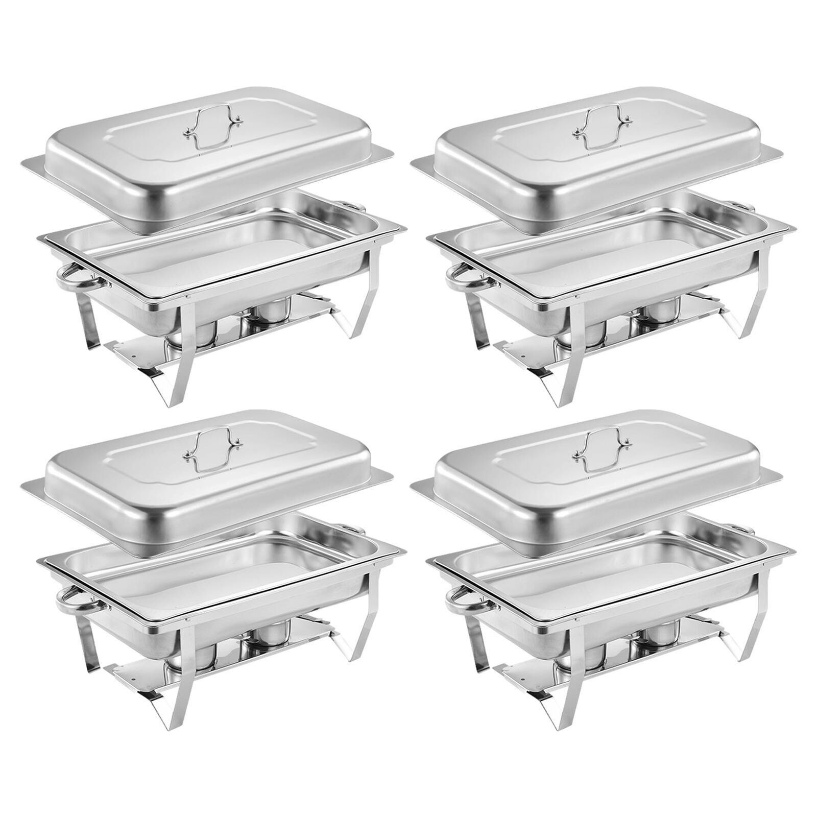 4x Square Stainless Steel Stoves - Single Compartment The Stilt Buffet Stove 