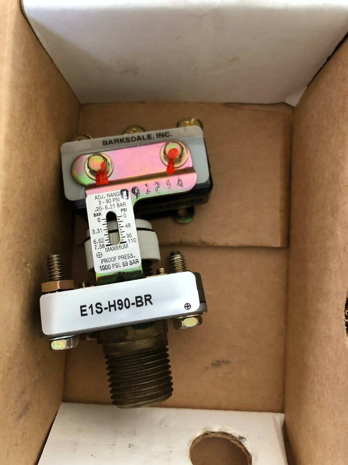NEW Barksdale E1S-H90-BR 3-90 Psi Pressure Switch