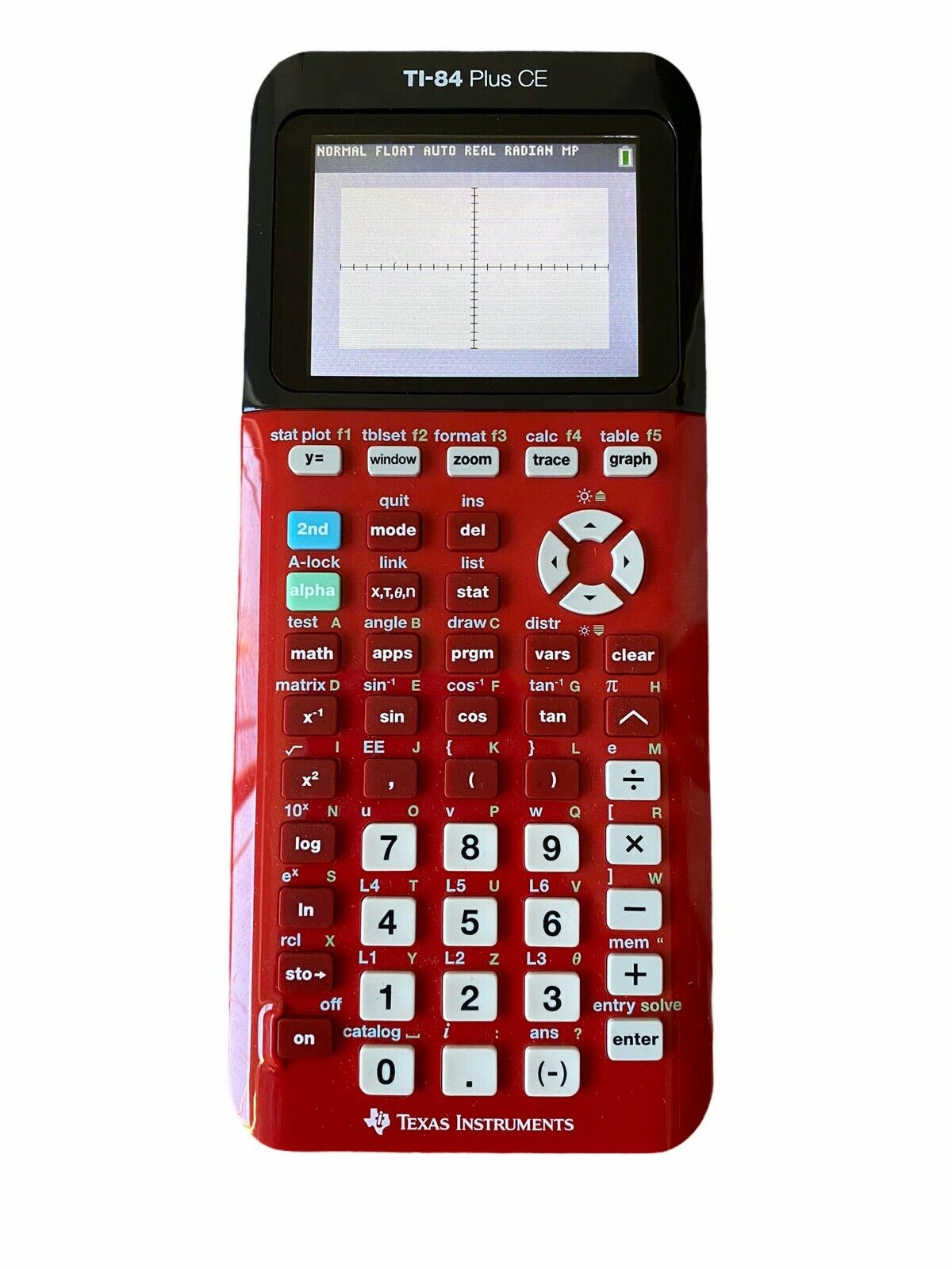 Texas Instruments TI 84 Plus CE Graphing Calculator - Red