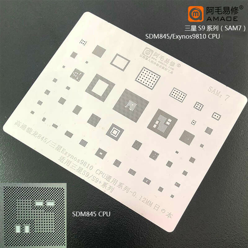For SAMSUNG S9/S9+ Snapdragon 845 PM845 CPU Chip BGA Stencil IC Reballing Tin