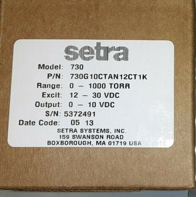 Setra 730G10CTAN12CT1K Vacuum Transducer