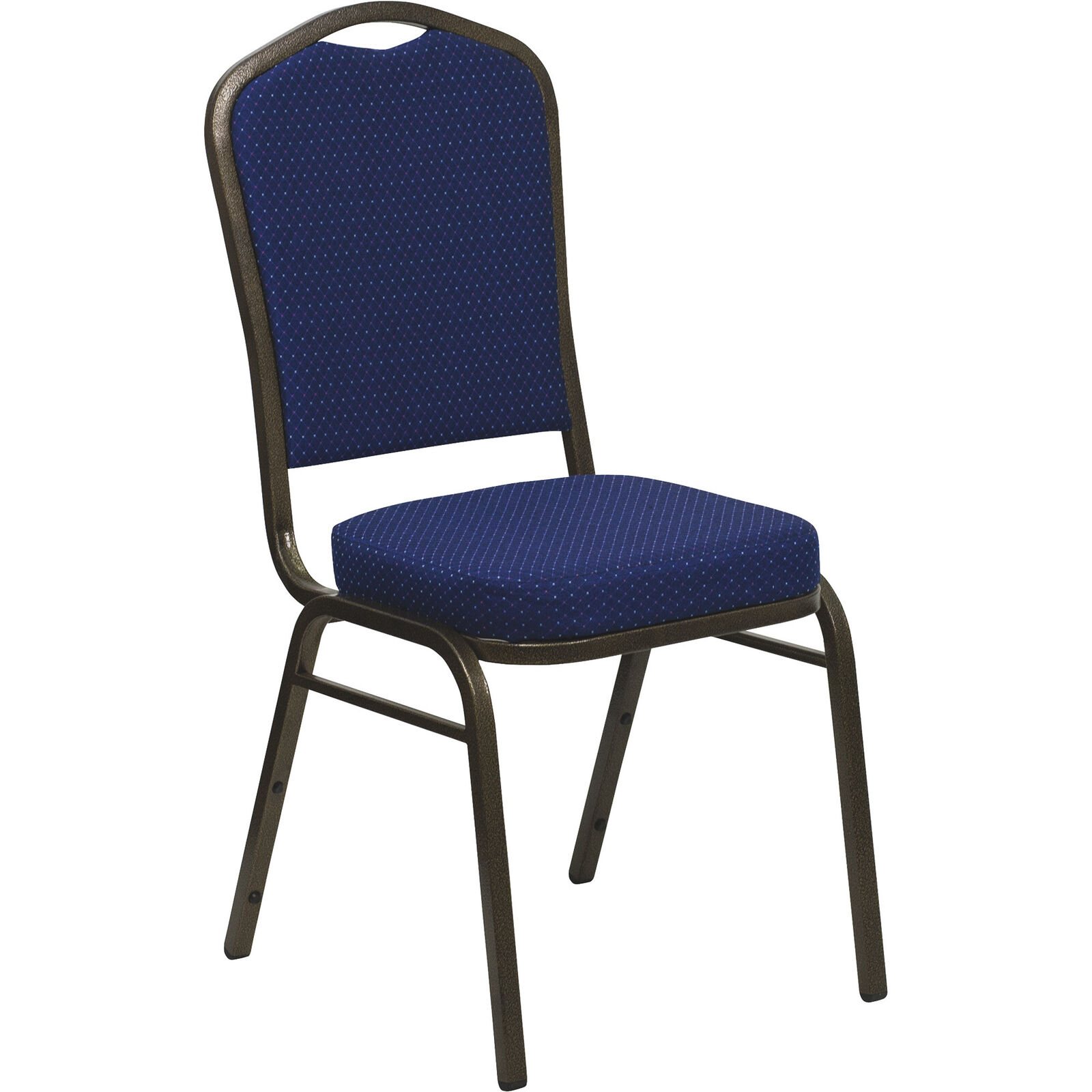 Flash Furniture Crown Back Fabric Banquet Chair, Navy Pattern w/Gold Vein