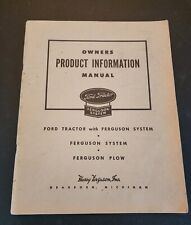 Vintage Ford Tractor Owners Manual Ferguson System & Plow Pamphlet T51 picture