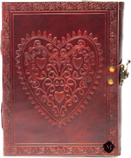 MONTEXOO Celtic Heart Handmade Vintage Large 8'' Embossed Leather Bound Journal  picture
