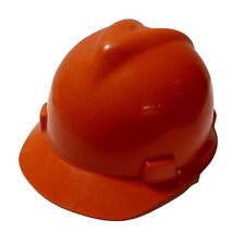 Orange Hard Hat Helmet Cap MSA USED Medium Vintage Construction Mining Collectib picture