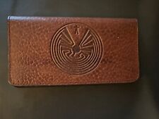 Oberon Design Leather Vintage Check Book Cover “Man In Maze” picture
