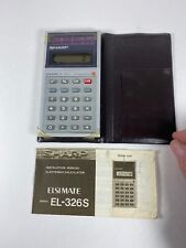 Vintage Sharp Elsi Mate Calculator EL-326S Solar Cell With Manual picture