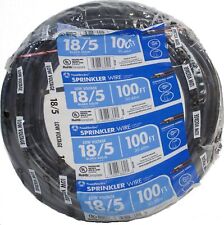 100' 18/5 Multi-Conductor Sprinkler Wire for outdoor use, Black, 100 foot picture