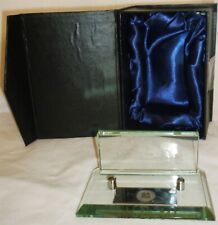 EXECUTIVE DESK TOP CLEAR BLOCK CRYSTAL BUSINESS CARD HOLDER NMB picture