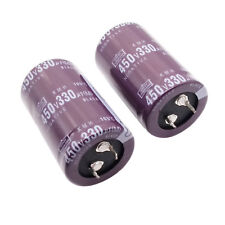 US Stock 2pcs Electrolytic Capacitors 330uF 330mfd 450V +105℃ Radial 30 x 52mm picture