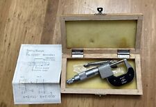 Tools 0-1” Micrometer W/ Original Wooden Case Vintage picture