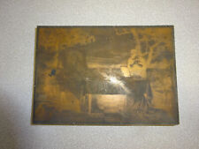 Vintage Religious Wood & Copper Printing Plate Wood Block Photo Negative 7 x 5