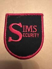 Vintage SIMS SECURITY Employee Uniform Guard Patch Canada picture