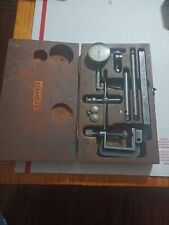 Vintage Machinists Starrett 196 Universal Dial Test Indicator Set .001 Wood Case picture