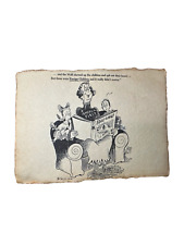 1940's Dr. Seuss political cartoon Handmade Vintage Deckle Edge Paper picture