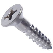 #10 Wood Screws Phillips Flat Head Stainless Steel 316 Marine Grade All Lengths picture