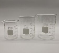 Vintage PYREX Beakers No 1003 Set Of Three 250ml  400ml  600ml picture