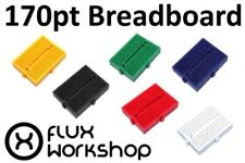 SYB-170 Coloured 170 Point Solderless Breadboard Prototyping Slot Flux Workshop picture