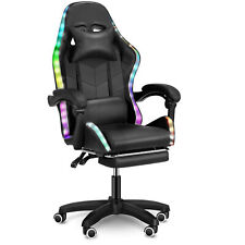 Gaming Chair with Bluetooth Speaker Pro Racing Chair with RGB LED Light e picture