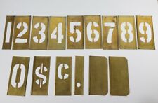 Vintage Reese’s Adjustable Brass Stencils In Box Numbers 3