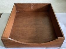 Vintage Wood Office Desk Letter Size Paper Tray Dovetail In Out Box(118ia) picture