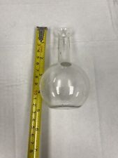 Vintage PYREX 125 mL Glass Short Ring Neck Round Bottom Boiling Flask picture
