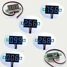 5PCS Mini Blue DC 0-30V LED Panel Voltmeter 3-Digital Display Voltage Meter picture