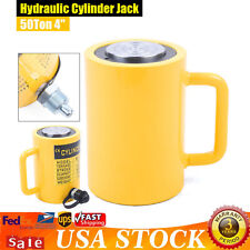 50 Ton 4 Stroke Yellow Hydraulic Cylinder Ram Jack Single Acting Lifting Ram picture