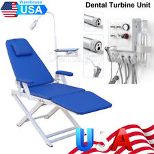 Portable Dental Chair Folding Rechargeable LED Light/Dental Turbine Unit 2/4Hole picture