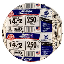 Southwire Solid Romex SIMpull Jacketed CU NM-B W/G Wire 250' 14/2 Grounded White picture