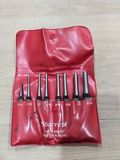 Vintage 8 PC Set Of Starrett No S 565 Set Drive Pin Punches In Case  picture